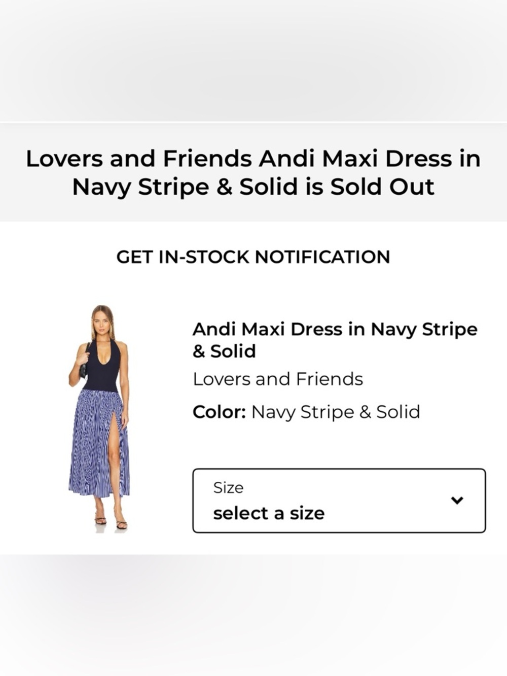 Lovers and Friends | Andi Maxi Dress | XS